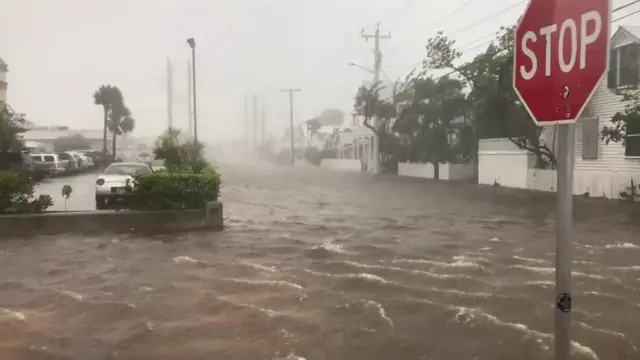 Inundación en los cayos de Florida