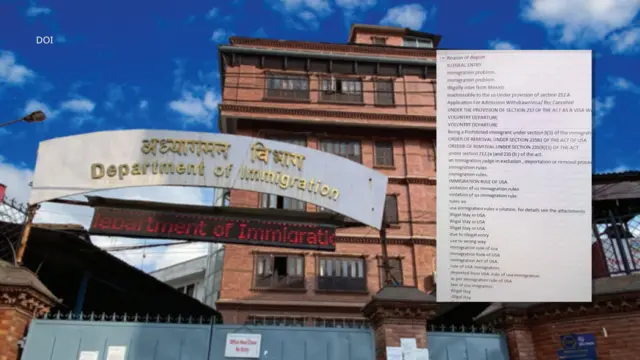 अध्यागनम विभागको कार्यालय, इन्सेटमा अमेरिकाबाट नेपालीहरू निष्काशनमा पर्नुका कारणको सूची