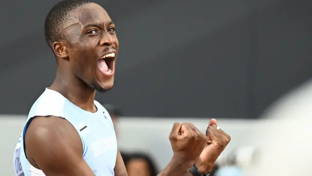 Letsile Tebogo fête les championnats du monde d'athlétisme en 2023