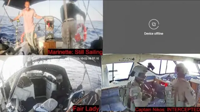 সুমুদ ফ্লোটিলার কয়েকটি জাহাজ থেকে তোলা ছবি