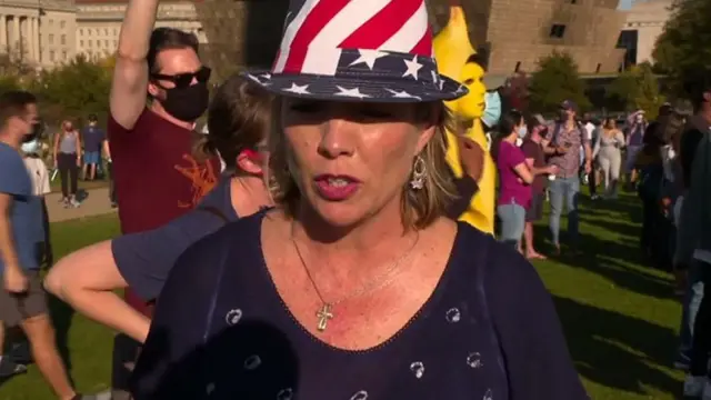 Wafuasi wa rais Donald Trump walizungumza na mwandishi wa BBC John Obrien mjini Washington DC