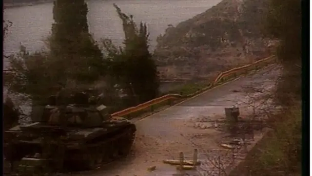 Tenk JNA u blizini Dubrovnika