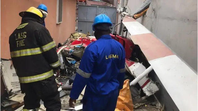 Helicopter crash in Lagos