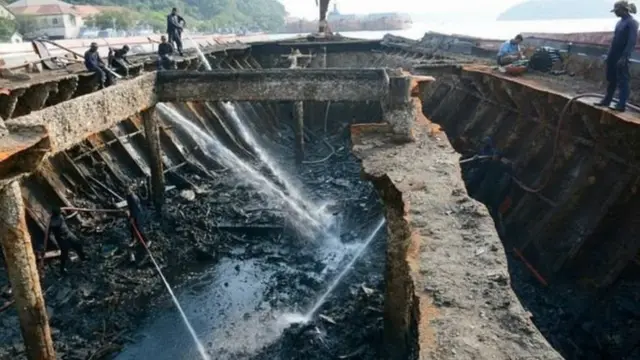 બીજા વિશ્વયુદ્ધમાં ડુબી ગયેલા બ્રિટિશ જહાજના કાટમાળની તસવીર