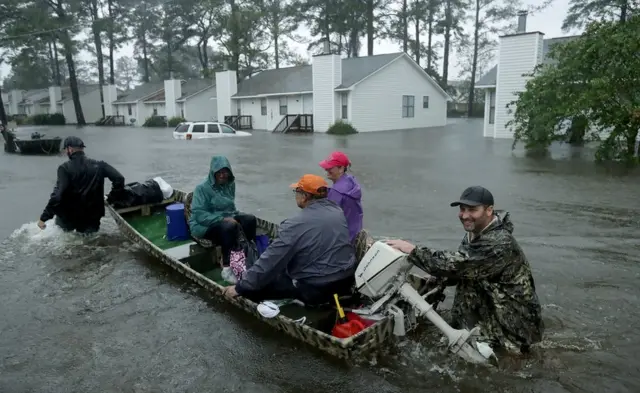 Inundaciones en Carolina del Norte.