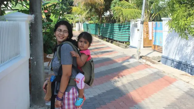 अपनी बेटी के साथ पदमिनी