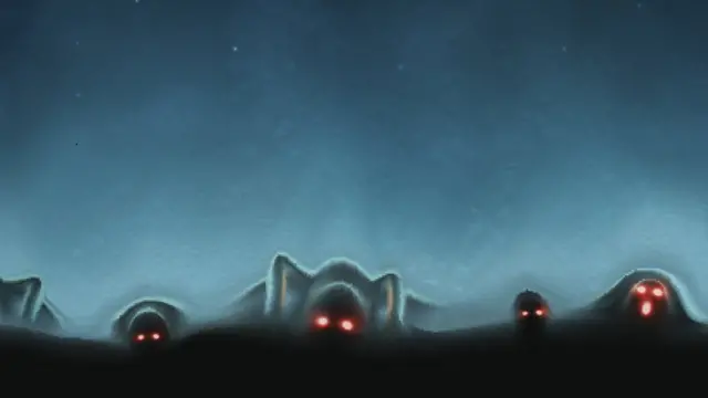 Красные глаза в тумане