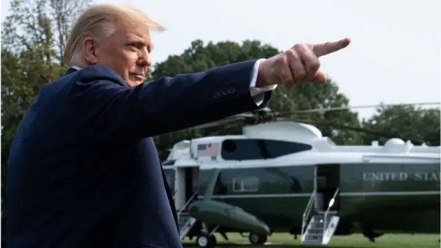 Trump e Marine One