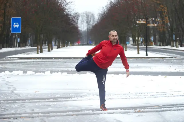 Бег зимой