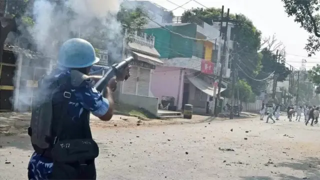 پریاگ راج یعنی الہ آباد میں مظاہرہ