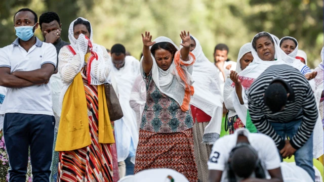 Mabiya darikar Orthodox na addu'a a birnin Addis Ababa dake Ethiopia - ranar Lahadi 5 ga watan Afrilu 2020