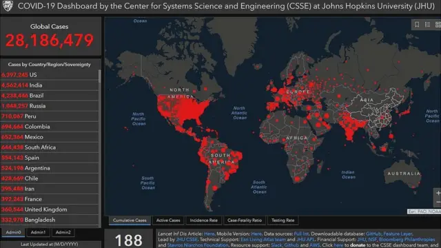 мапа коронавірусу