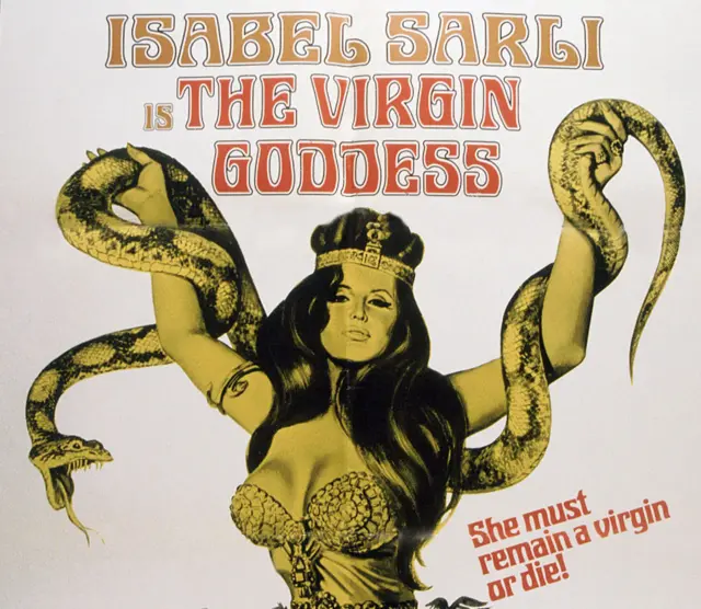 Un poster en inglés de un film de Sarli