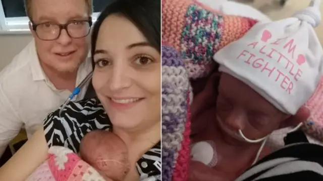 Laura (ugaragara hano ari kumwe n'umugabo we Dave) avuga ko umwana wabo Ivy kuva mu ntangiriro yamye ahatanira kubaho