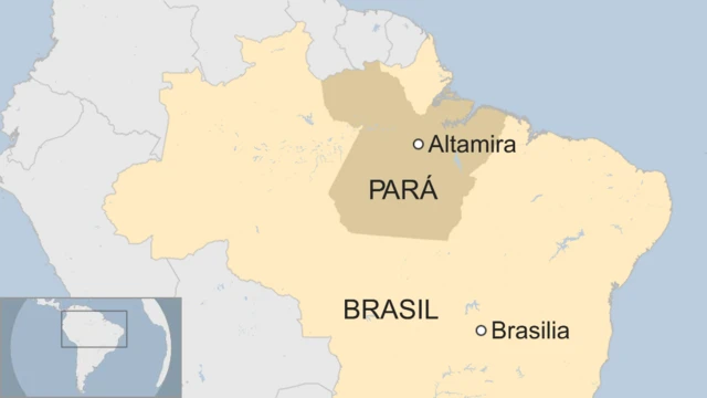 Un mapa del estado Pará