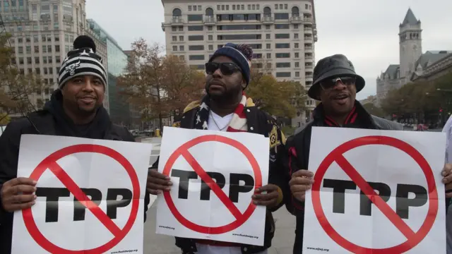Người phản đối TPP ở Washington DC, ngày 14/11