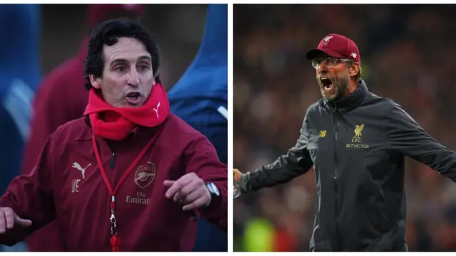 Unai Emery àti Jurgen Klopp