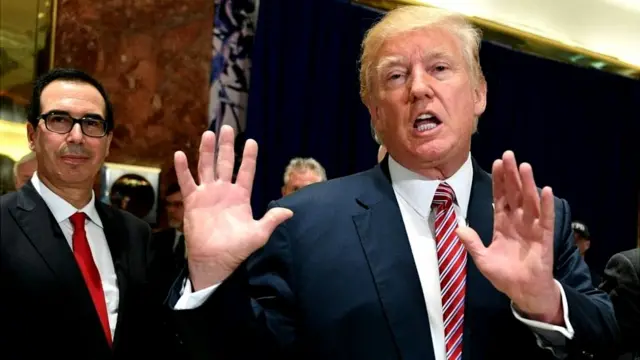 Donald Trump addresses the press after protests in Charlottesville led to a death