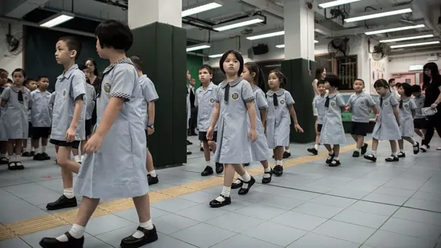 資料圖片：香港小學生