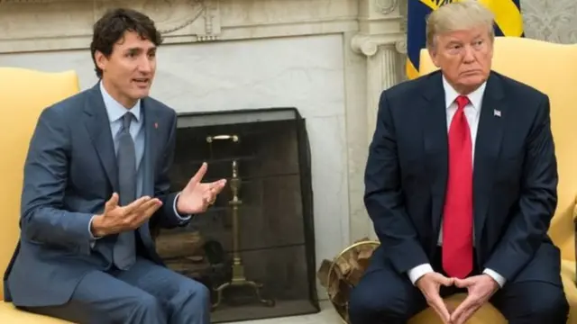 जस्टिन ट्रूडो और डोनल्ड ट्रंप