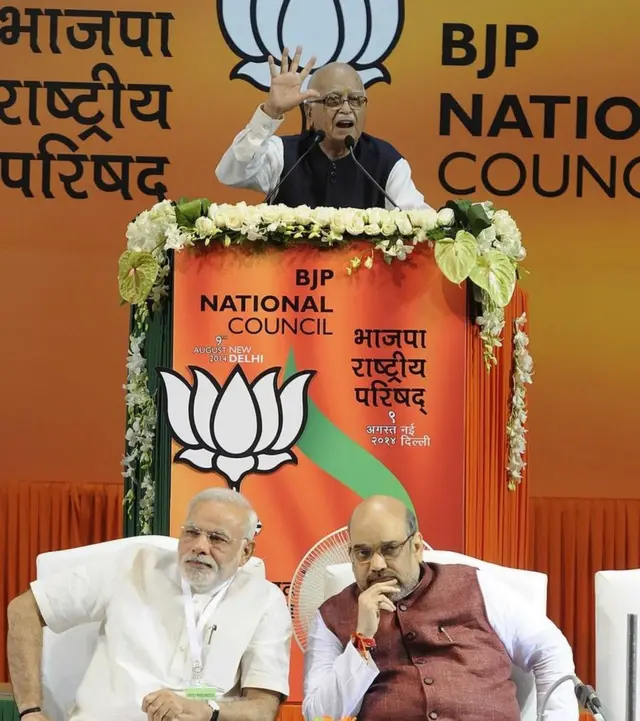 લાલકૃષ્ણ અડવાણી, નરેન્દ્ર મોદી અને અમિત શાહ