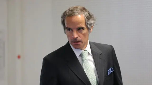 현지시간 6일 오스트리아 빈에서 열린 IAEA 이사회에 참석한 라파엘 그로시 국제원자력기구 사무총장
