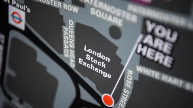 Указатель с положением Лондонской биржи