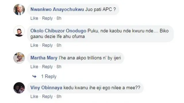 Ihe ndị mmadụ na-ekwu gbasara ụgwọ Naijiria.