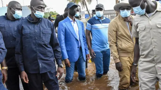 Félix Antoine Diome, le ministre de l'Intérieur du Sénégal, lors du lancement du Plan ORSEC