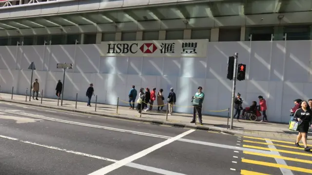 香港九龍旺角匯豐銀行分行（3/1/2020）