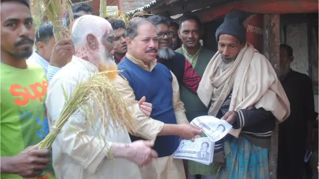 ধানের শীষের পক্ষে চলছে প্রচারণা।