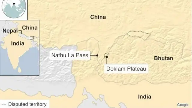 ভুটান সীমান্তে দোকলান এলাকায় একটি রাস্তা বানাতে চাইছে চীন