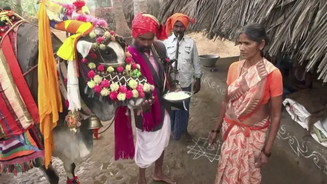 గంగిరెద్దుతో ఇల్లిల్లూ తిరగడం