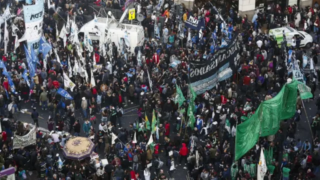 Argentinos protestam contra Macrijogos de cassino para celularBuenos Aires