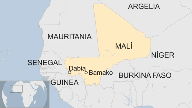 Mapa Malí.