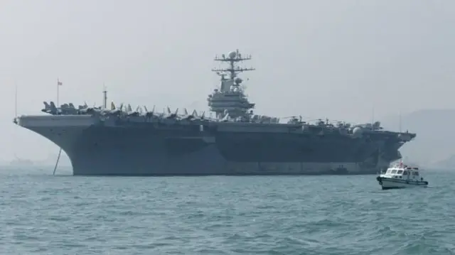 สหรัฐฯ ได้ส่งกองเรือบรรทุกเครื่องบินยูเอสเอสอับราฮัม ลินคอล์น (USS Abraham Lincoln Carrier Strike Group) และกองกำลังทิ้งระเบิดไปยังศูนย์บัญชาการกลางสหรัฐฯ