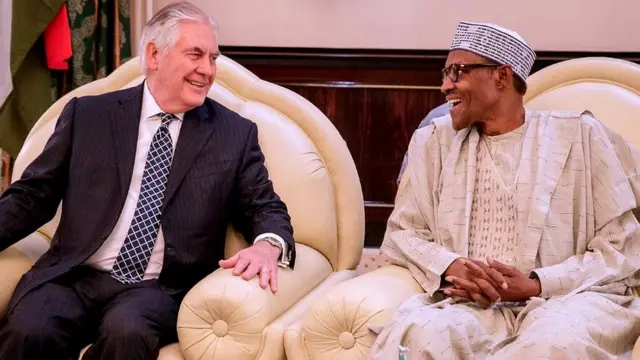 Aare Buhari ati Ọgbẹni Rex Tillerson ninu ipade naa