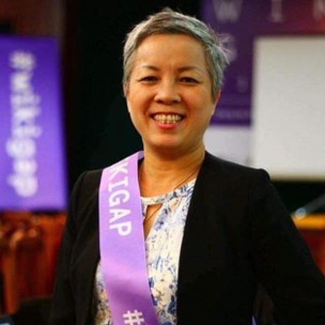 Bà Nguyễn Vân Anh, Giám đốc Trung tâm nghiên cứu ứng dụng khoa học về giới - gia đình - phụ nữ và trẻ em vị thành niên (CSAGA)
