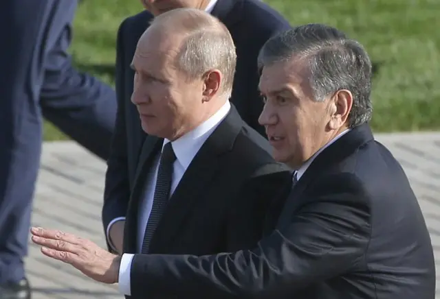 Владимир Путин ва Шавкат Мирзиёев