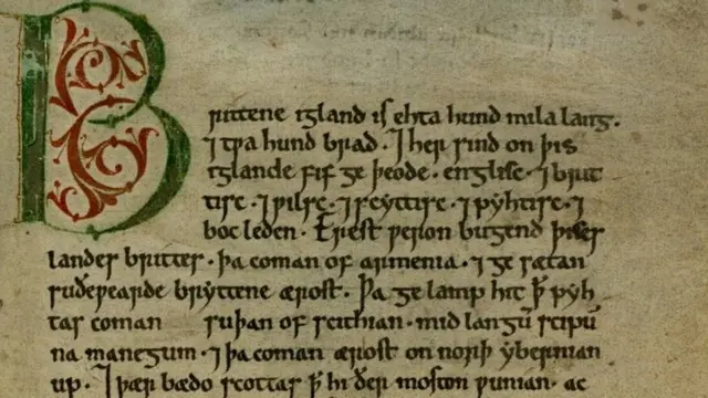 Страница из "Англосаксонской хроники