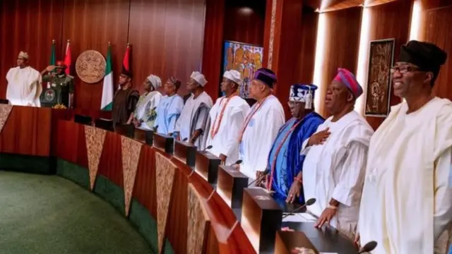 Aarẹ Muhammadu Buhari ati awọ̀n eekan ilu miran lati ipinlẹ́ Ogun