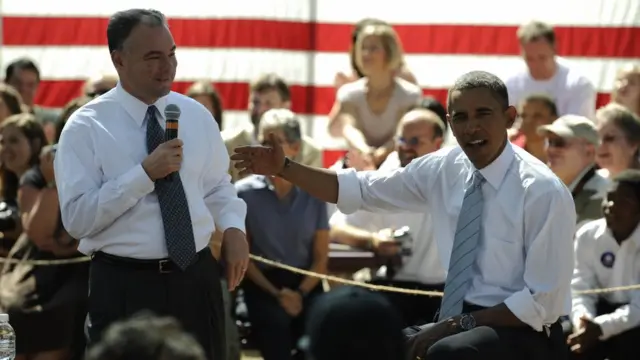 Tim Kaine y Barack Obama