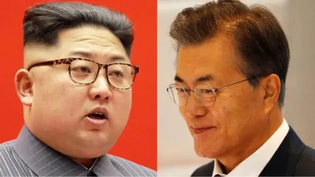 किम जोंग उन और मून जे इन