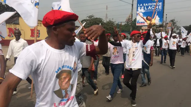 Des militants de l'opposant congolais Etienne Tshisekedi