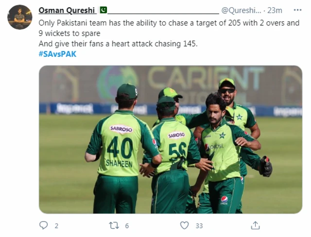 جنوبی افریقہ، پاکستان