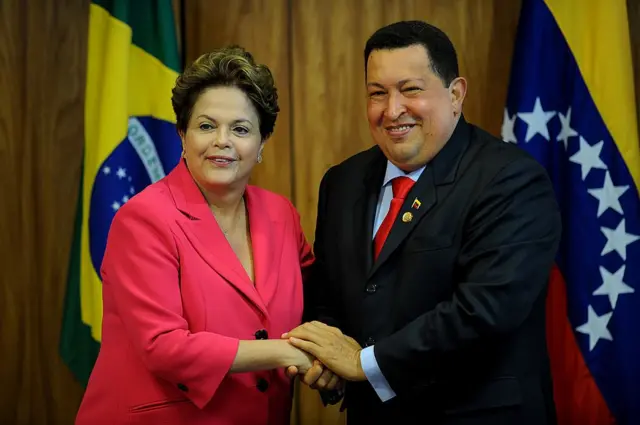 Dilma Rousseff y Hugo Chavez