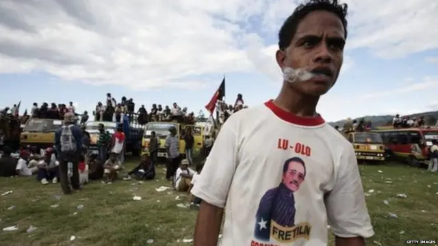 Man smoking in East Timor