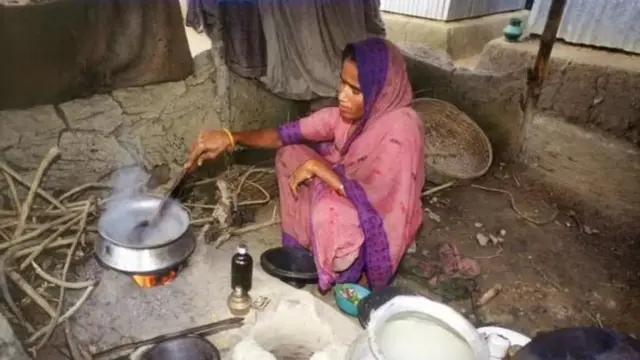 ચૂલા પર રાંધતી એક મહિલા (સાંકેતિક તસવીર)