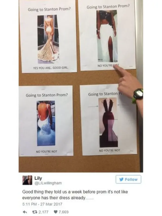 Tuíte de aluna do Stantos College Prep