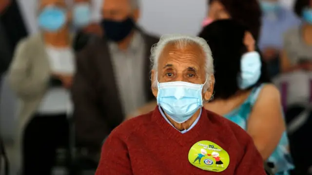 Centre de vaccination Covid-19 au Chili.